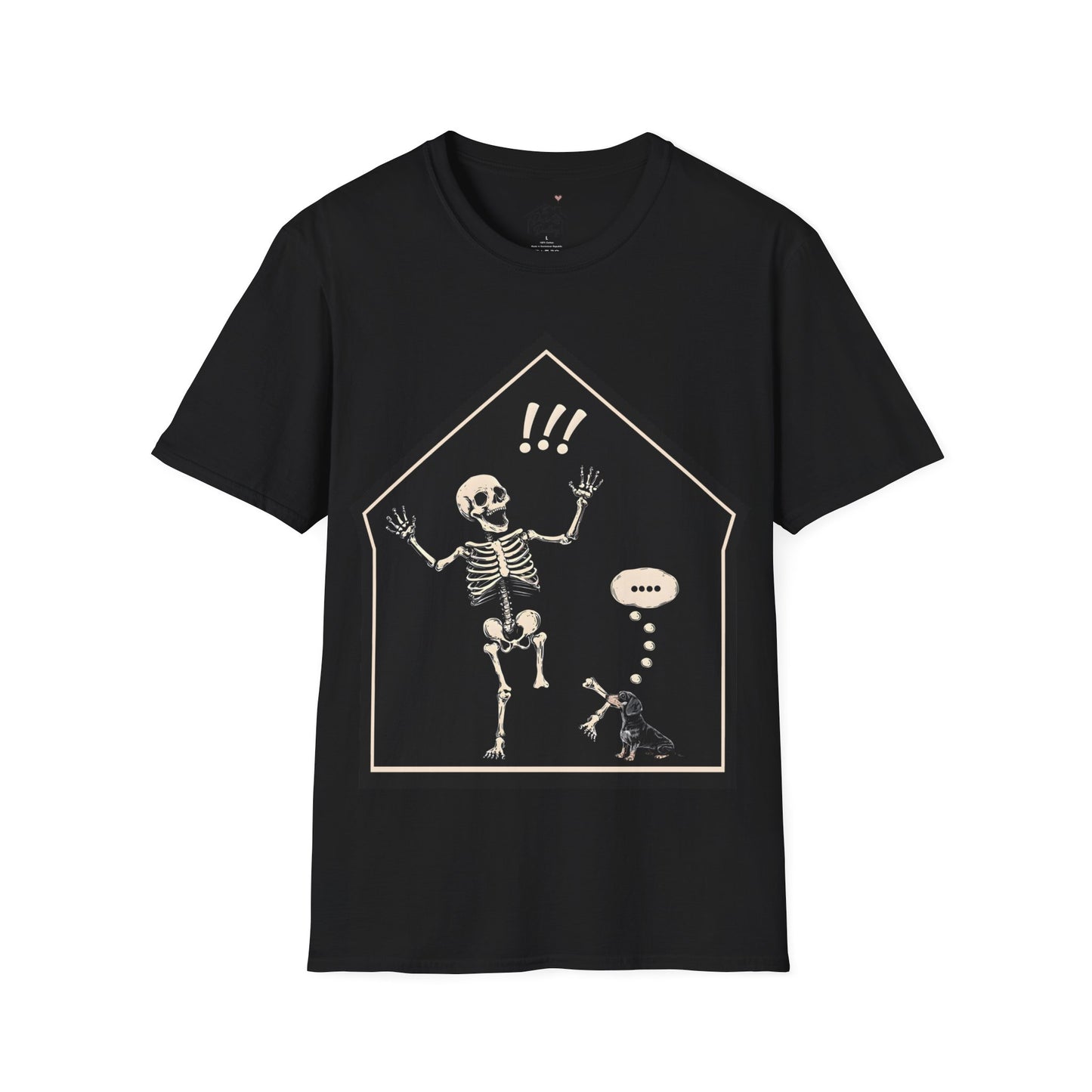 "Aughh!" Smooth-Haired Dachshund Halloween Unisex Softstyle T-Shirt