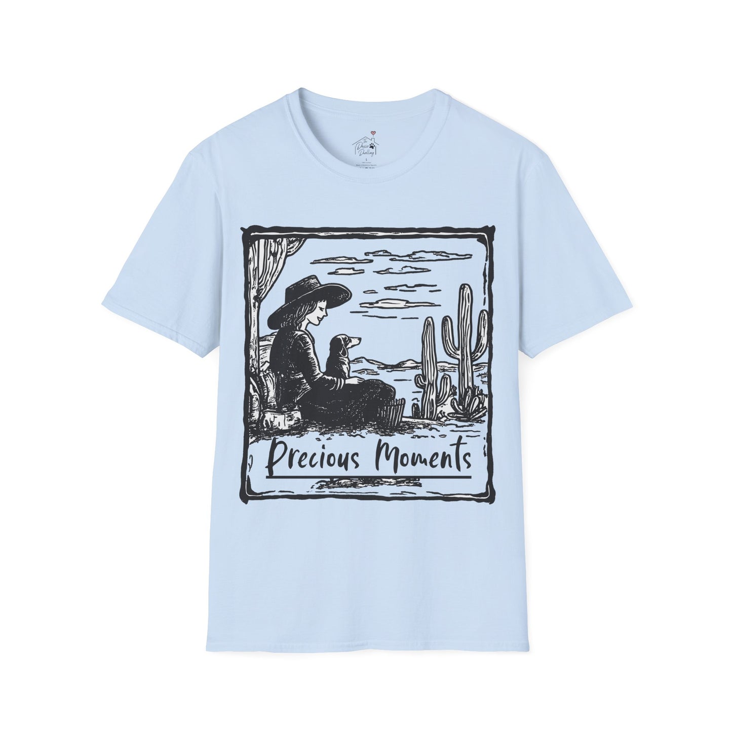 "Precious Moments" Smooth-Haired Dachshund Unisex Softstyle T-Shirt
