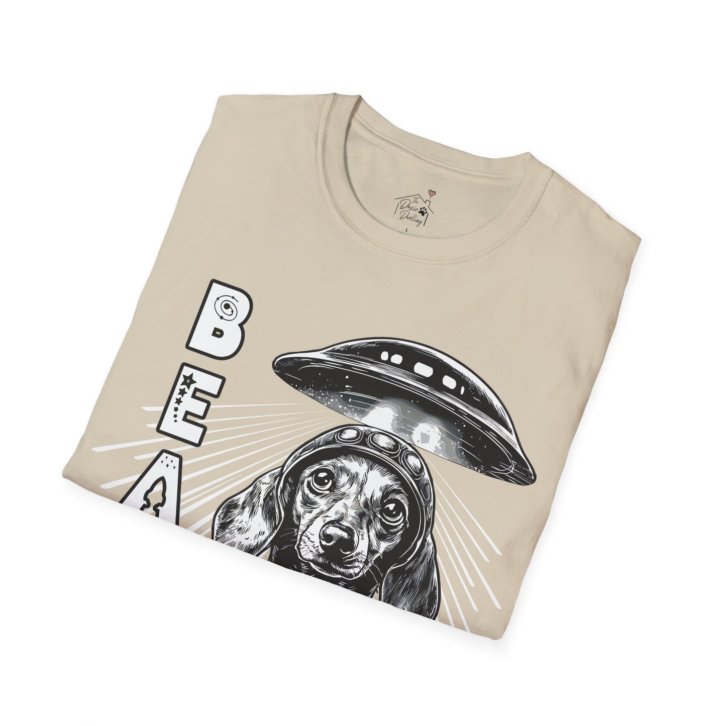 "Blue Beam" Smooth-Haired Dachshund Unisex Softstyle T-Shirt