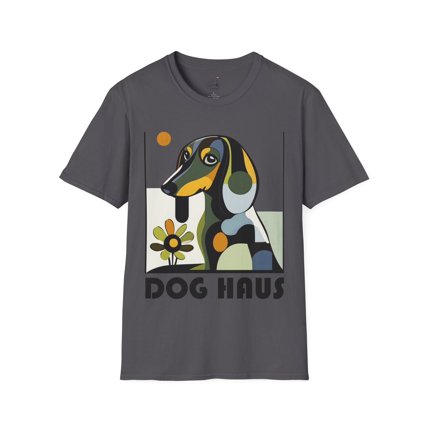 "Long Haus" Long-Haired Dachshund Unisex Softstyle T-Shirt