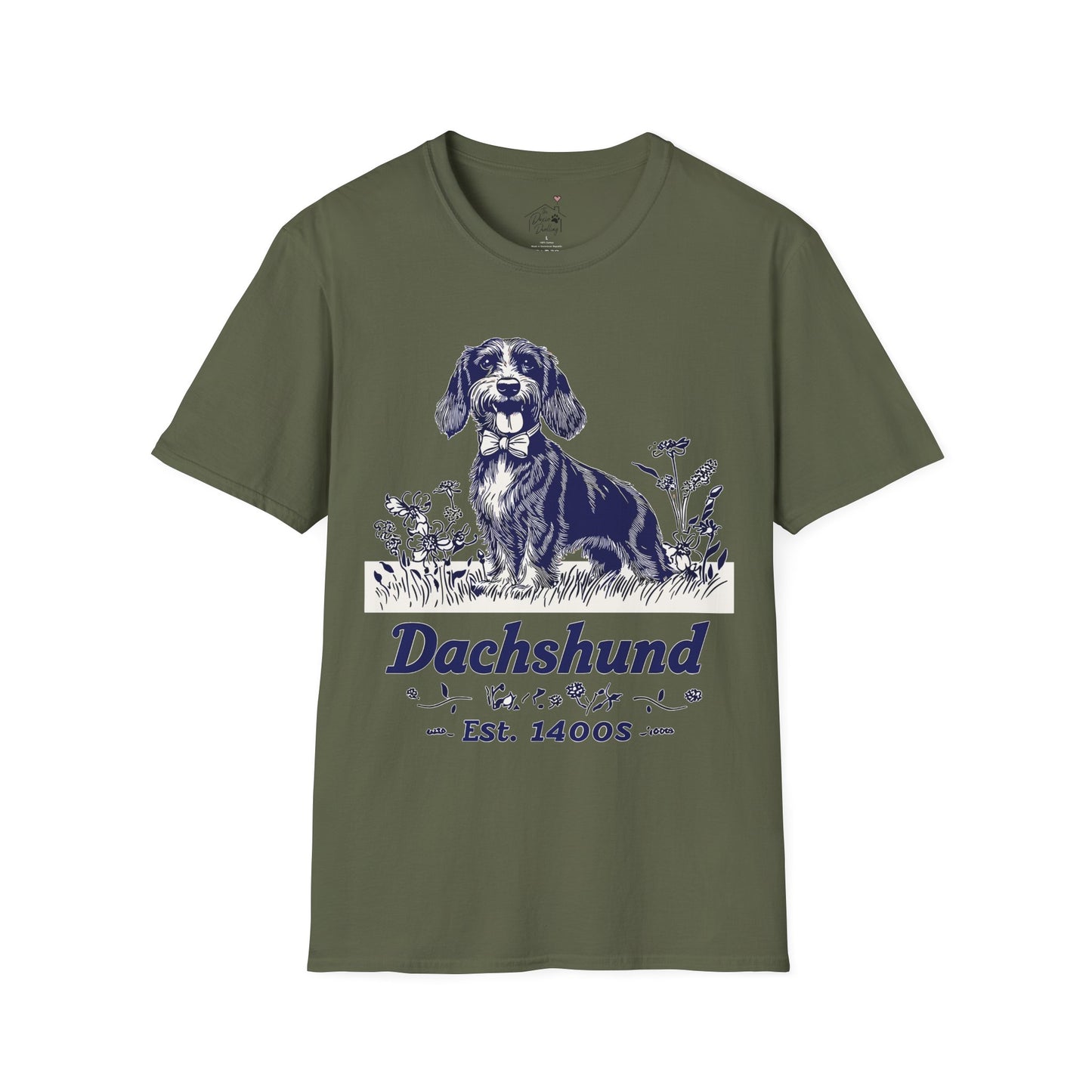 "Circa" Wire-Haired Dachshund Unisex Softstyle T-Shirt
