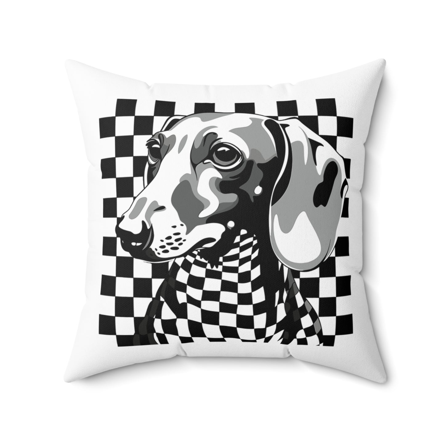 "Check, Please!" Smooth-Haired Dachshund Square Throw Pillow