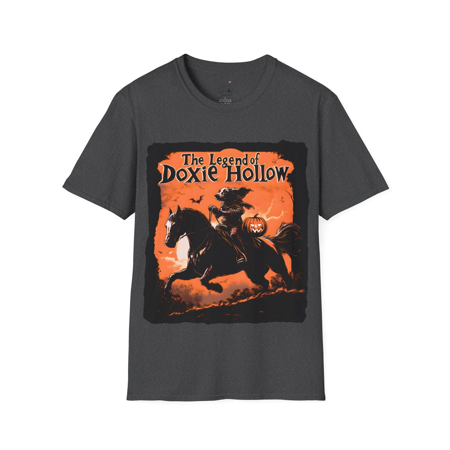 "Long's Hollow" Long-Haired Dachshund Halloween Unisex Softstyle T-Shirt