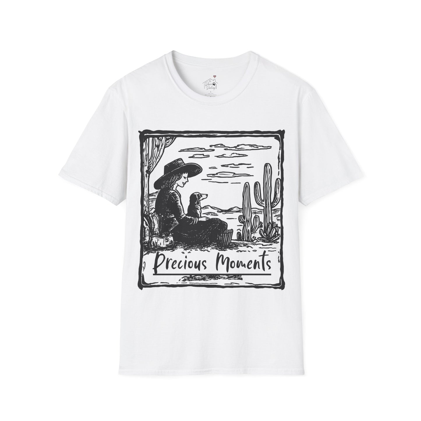 "Precious Moments" Smooth-Haired Dachshund Unisex Softstyle T-Shirt
