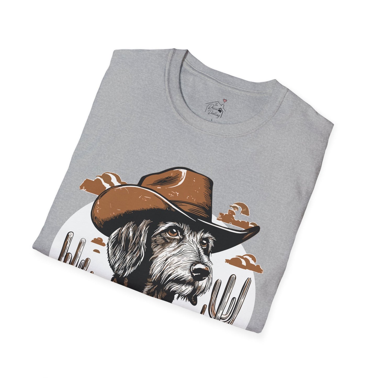 "Wired West" Wire-Haired Dachshund Unisex Softstyle T-Shirt
