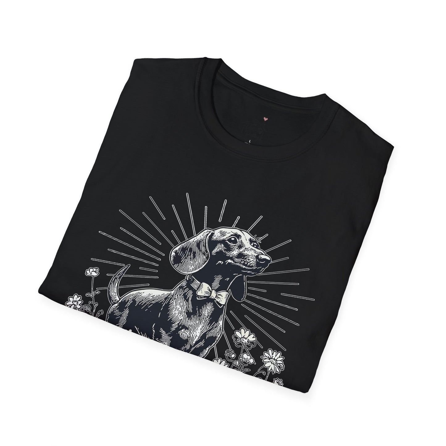 "Circa" Smooth-Haired Dachshund Unisex Softstyle T-Shirt