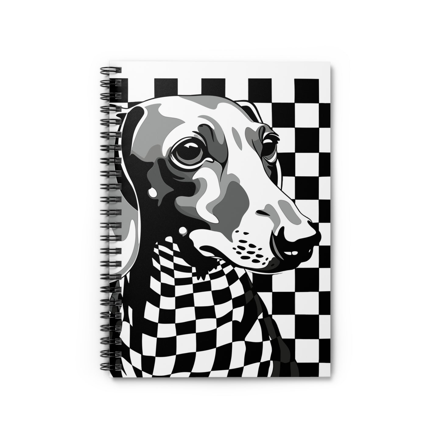 "Check, Please!" Tan Smooth-Haired Dachshund Ruled Line Spiral Notebook