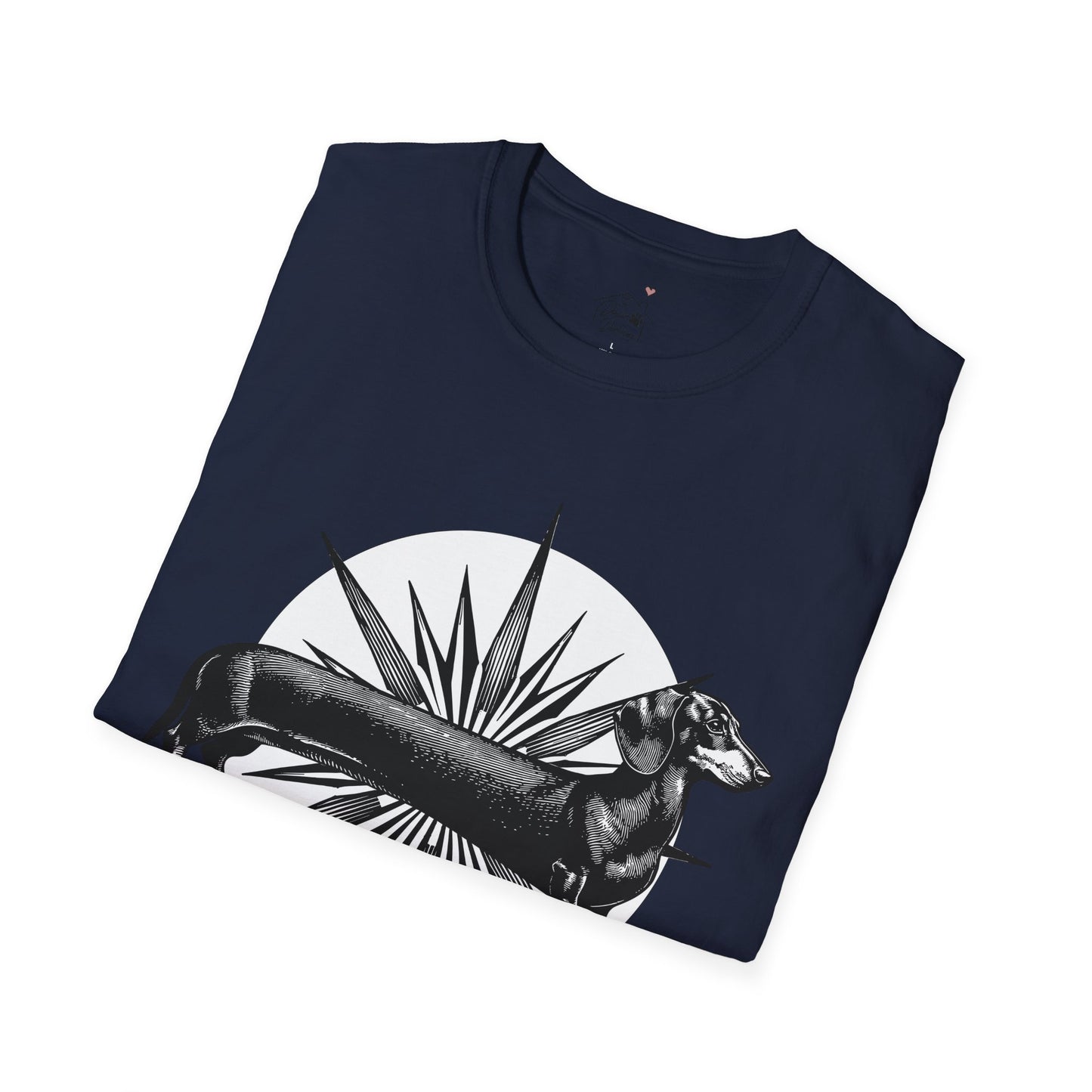 "Go North" Black & Tan Smooth-Haired Dachshund Unisex Softstyle T-Shirt