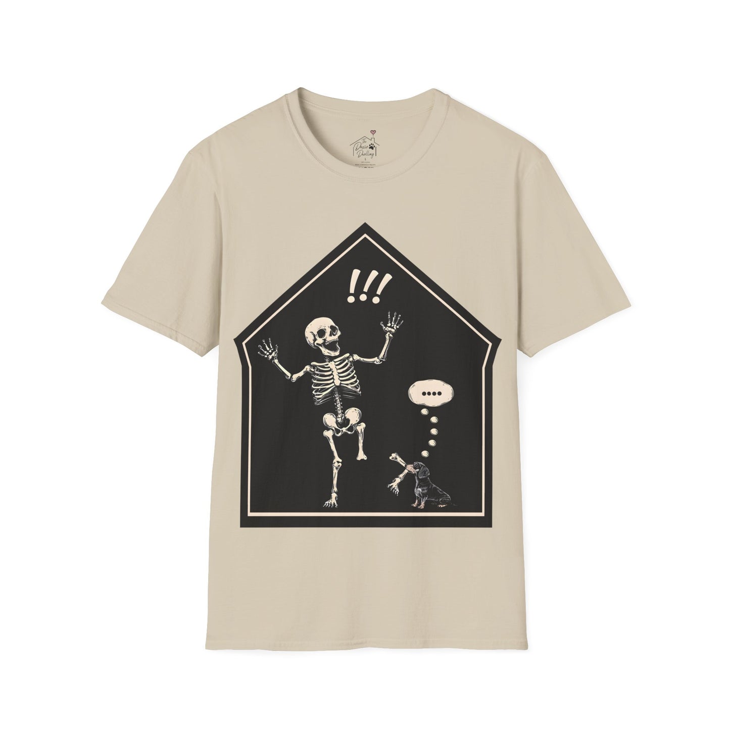 "Aughh!" Smooth-Haired Dachshund Halloween Unisex Softstyle T-Shirt