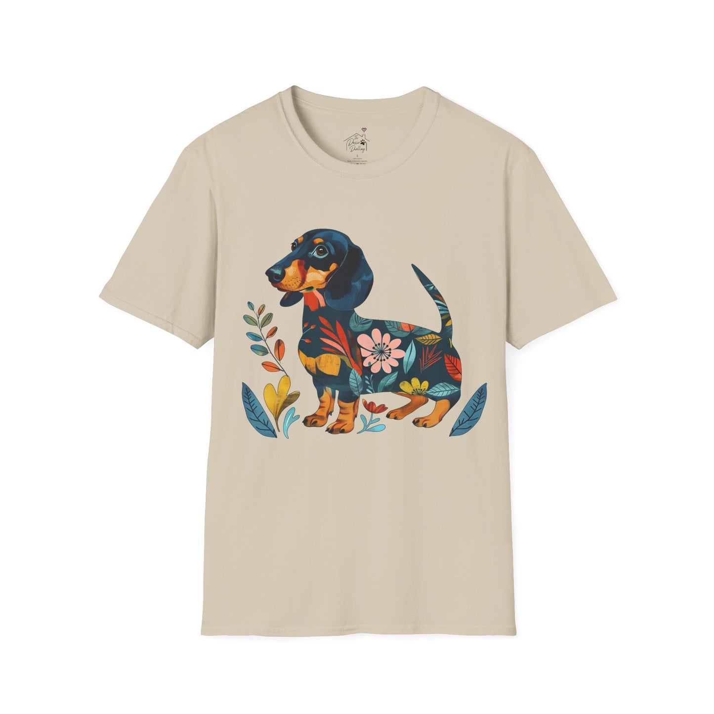 "Fresh" Black & Tan Smooth-Haired Dachshund Unisex Softstyle T-Shirt