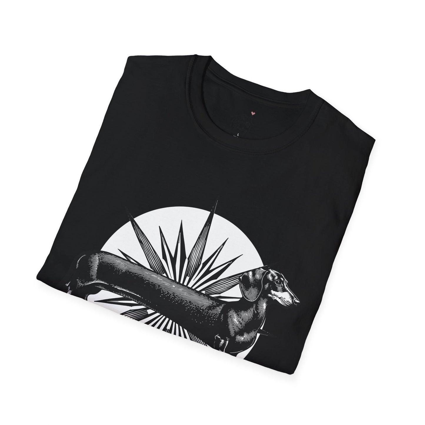 "Go North" Black & Tan Smooth-Haired Dachshund Unisex Softstyle T-Shirt