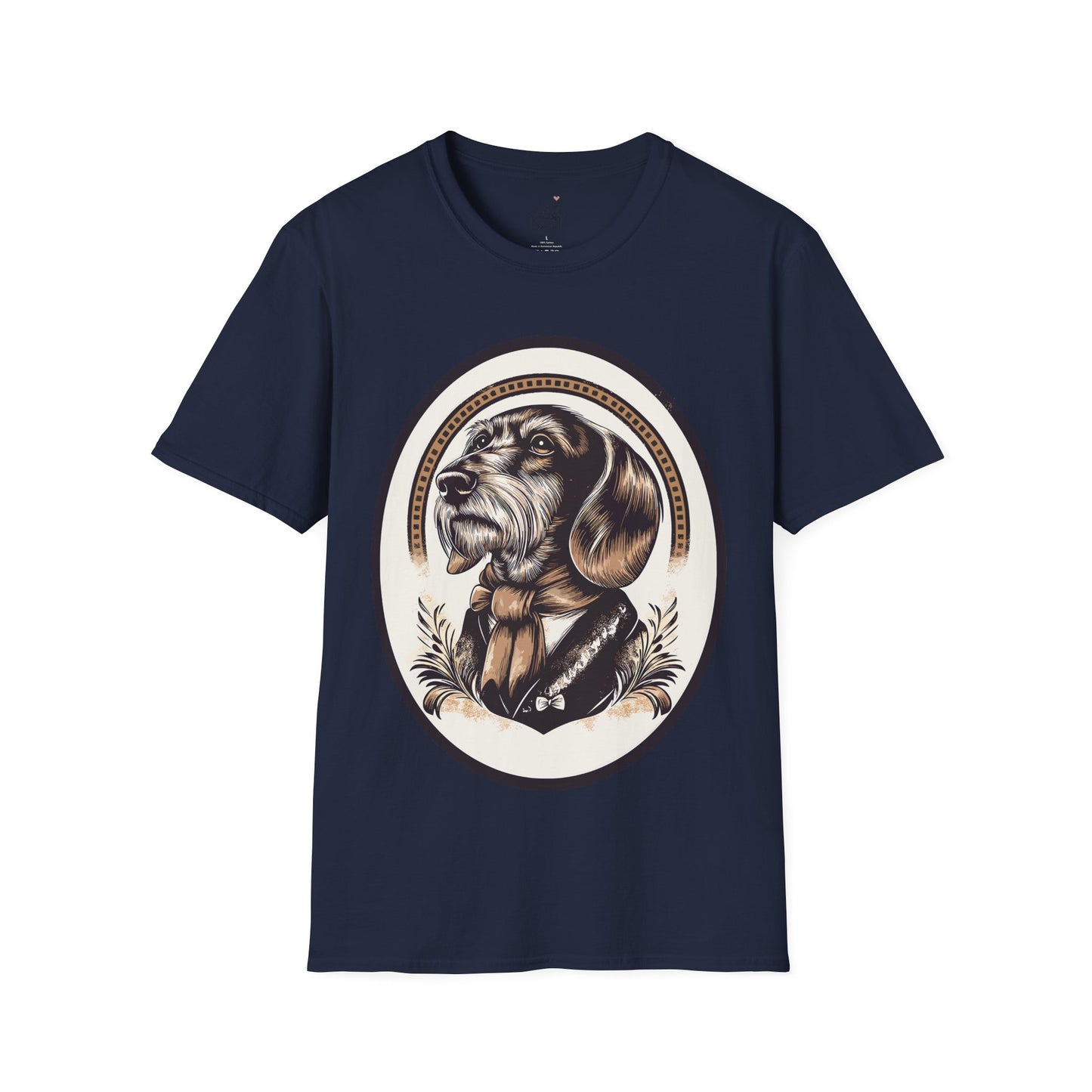 "Distinguished Gentleman" Wire-Haired Dachshund Unisex Softstyle T-Shirt