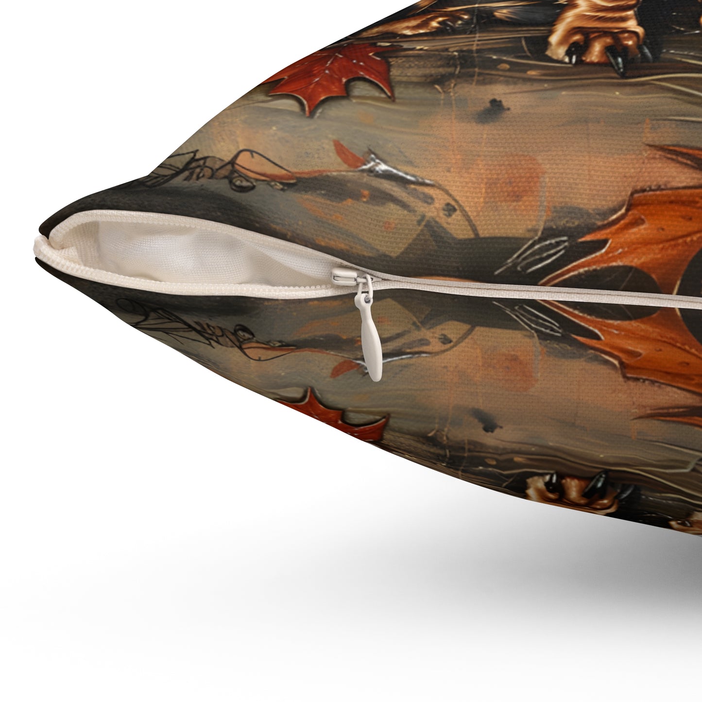 #5 Halloween Inspired Black & Tan Smooth-Haired Dachshund Throw Pillow