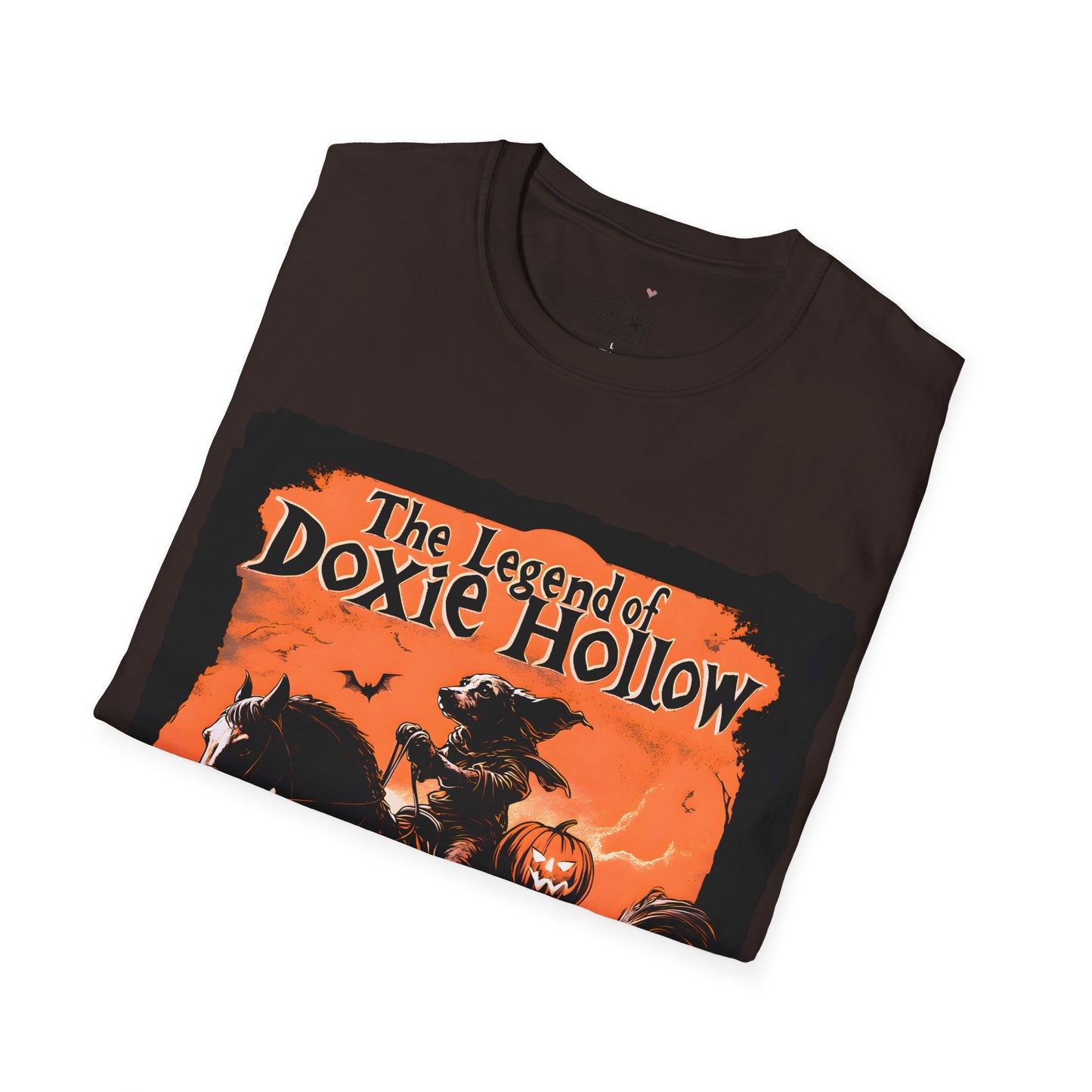 "Long's Hollow" Long-Haired Dachshund Halloween Unisex Softstyle T-Shirt