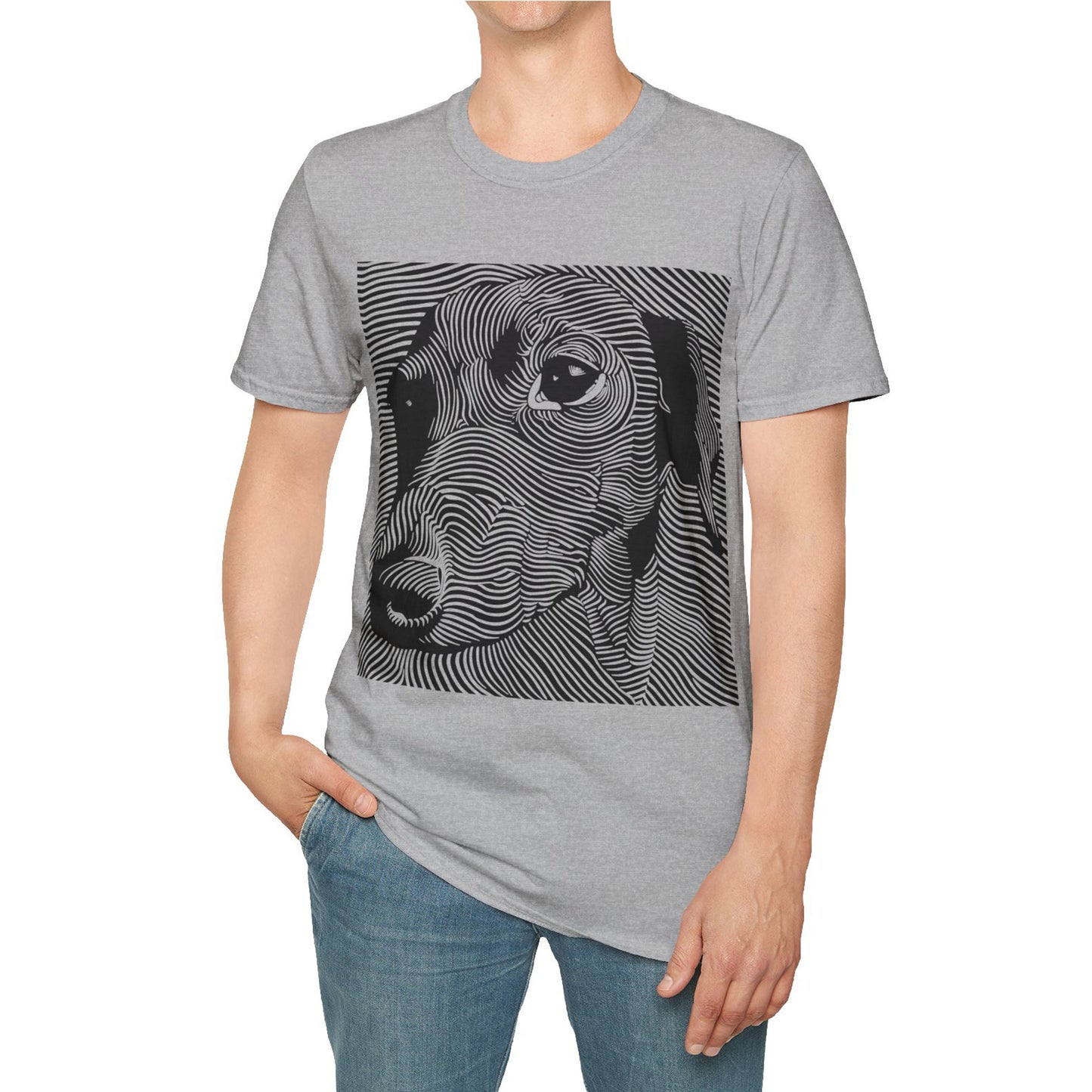 "Maze" Smooth-Haired Dachshund Unisex Softstyle T-Shirt