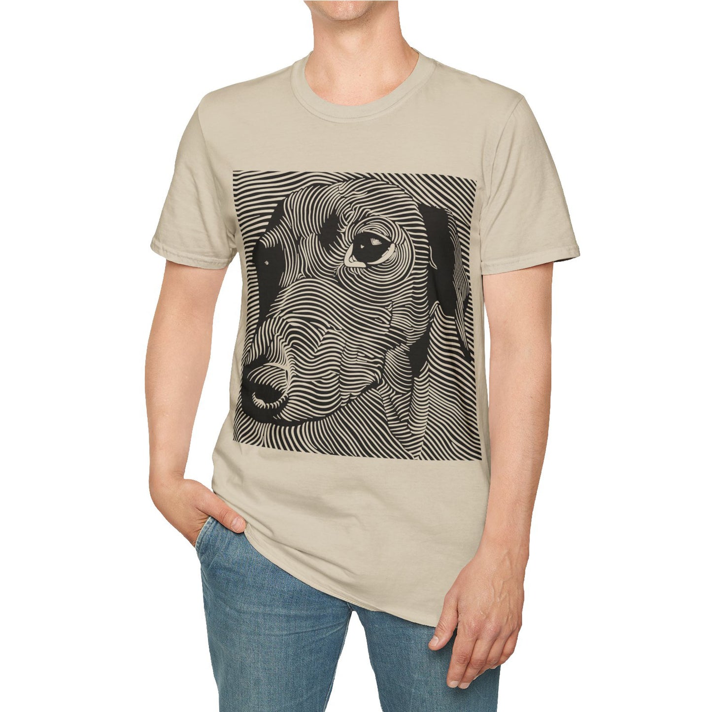 "Maze" Smooth-Haired Dachshund Unisex Softstyle T-Shirt