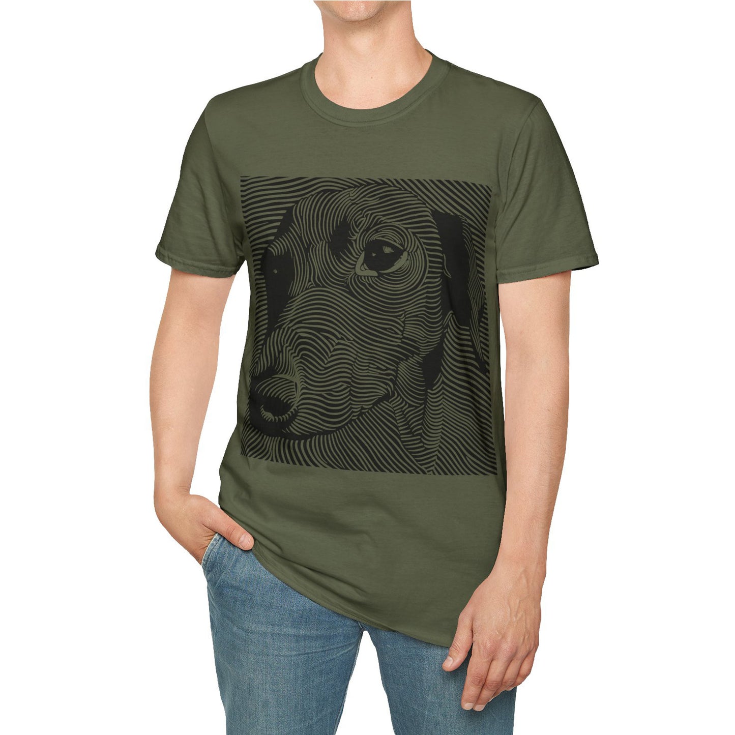 "Maze" Smooth-Haired Dachshund Unisex Softstyle T-Shirt