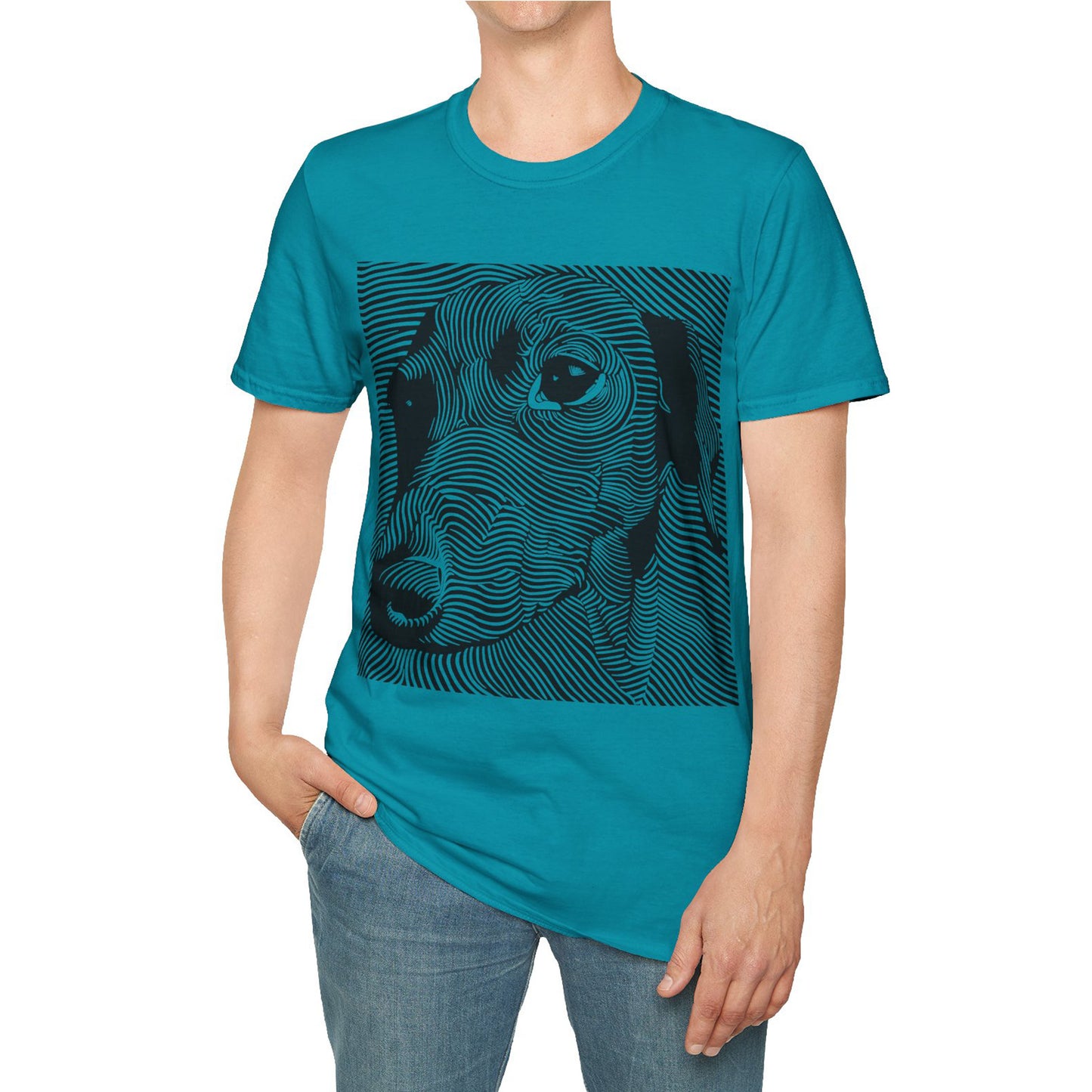 "Maze" Smooth-Haired Dachshund Unisex Softstyle T-Shirt