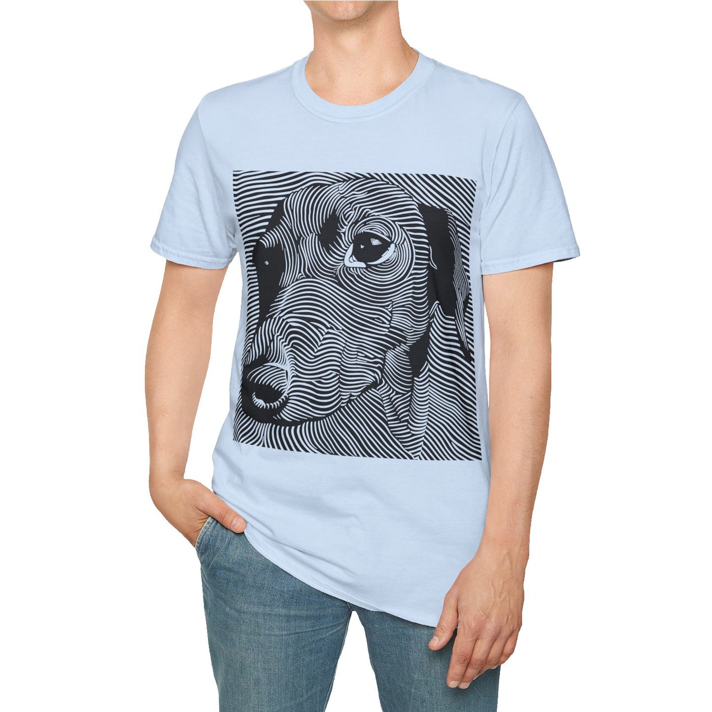 "Maze" Smooth-Haired Dachshund Unisex Softstyle T-Shirt