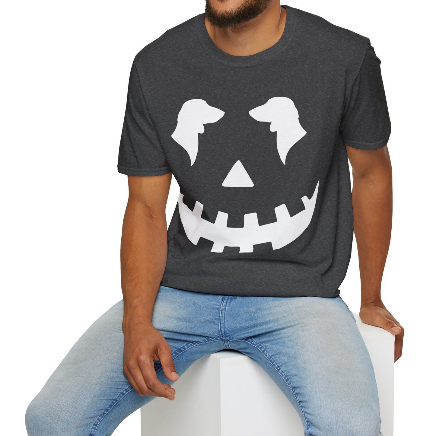 "Smooth White Jack" Smooth-Haired Dachshund Halloween Unisex Softstyle T-Shirt