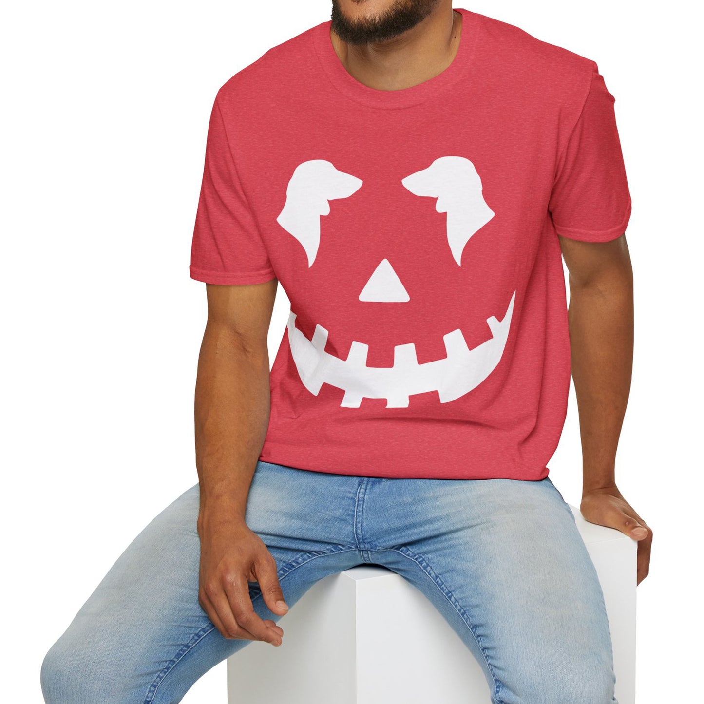 "Smooth White Jack" Smooth-Haired Dachshund Halloween Unisex Softstyle T-Shirt