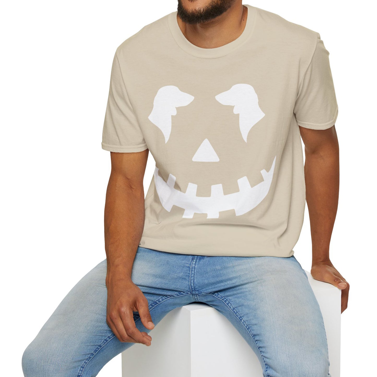 "Smooth White Jack" Smooth-Haired Dachshund Halloween Unisex Softstyle T-Shirt