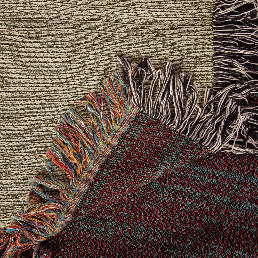 "Rovertron 3000" Brown Long-Haired Dachshund Sci-fi Inspired Woven Blanket