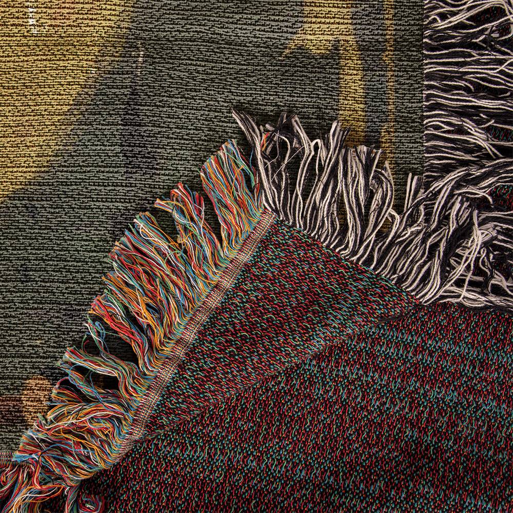 "Hallow-Weenie" Black & Tan Smooth-Haired Dachshund Halloween Inspired Woven Blanket