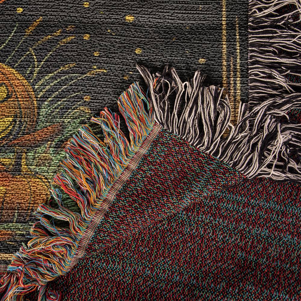 "Full Moon" Wire-Haired Dachshund Halloween Inspired Woven Blanket