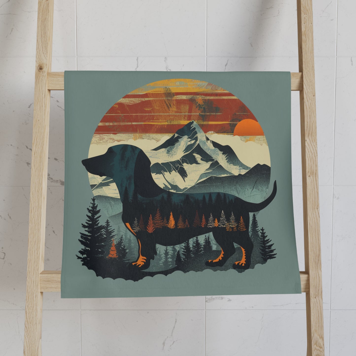 "Smokey" Smooth-Haired Dachshund Nature/Outdoors Hand Towel Set