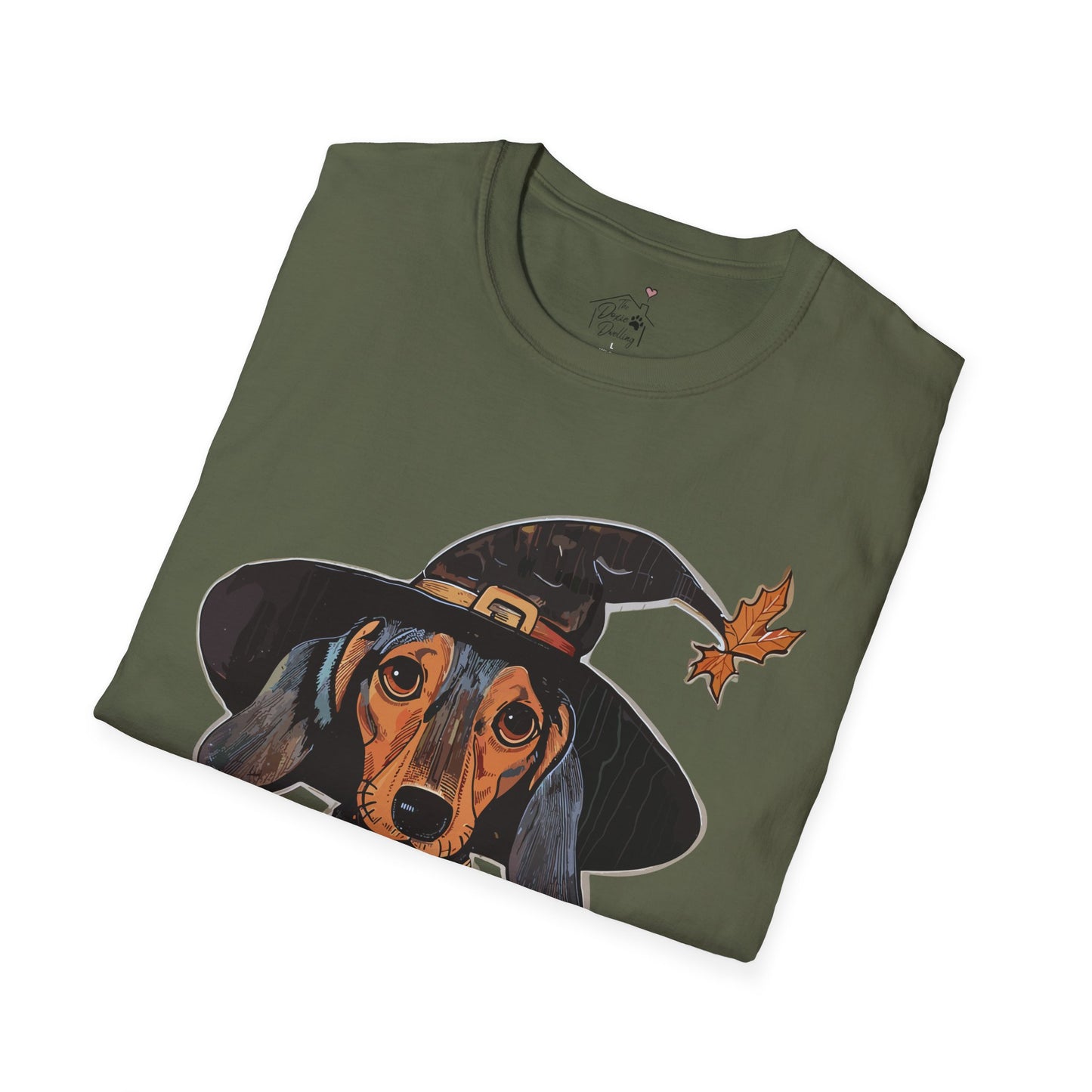 "All Dressed Up" Smooth-Haired Dachshund Halloween Unisex Softstyle T-Shirt