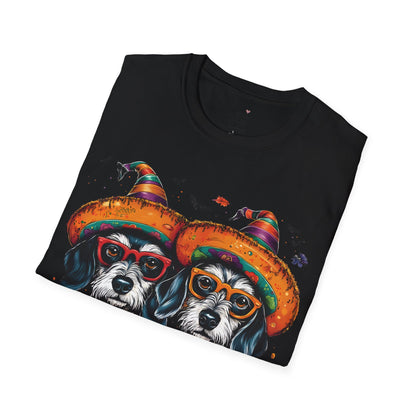 "Confetti" Wire-Haired Dachshund Halloween Unisex Softstyle T-Shirt