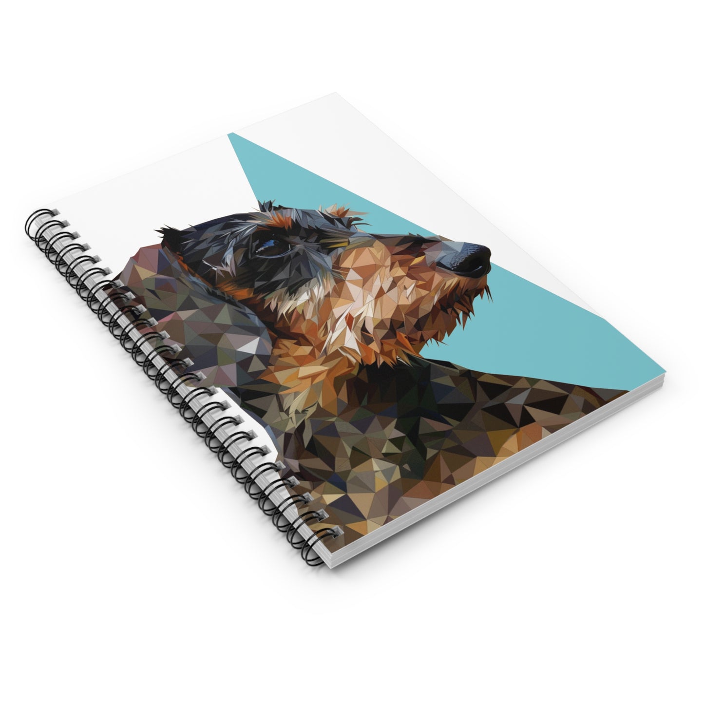 "Pyramid" Wire-Haired Dachshund Ruled Line Spiral Notebook