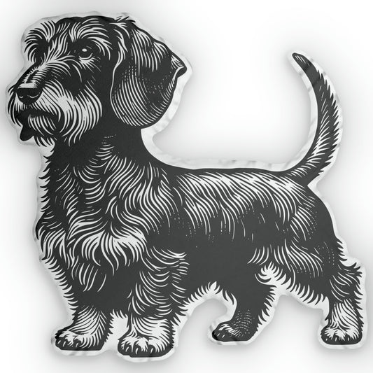 #13 Classic™ Wire-Haired Dachshund Custom-Shaped Pillow