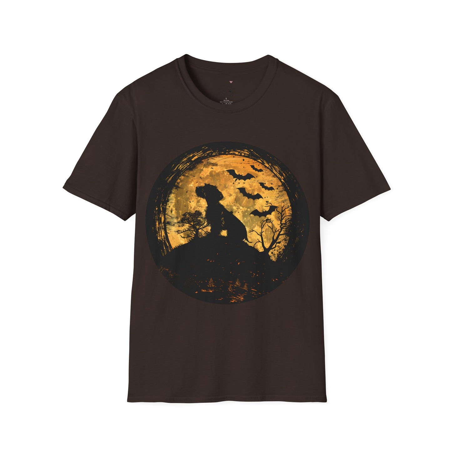 "Moon Child" wire-Haired Dachshund Halloween Unisex Softstyle T-Shirt