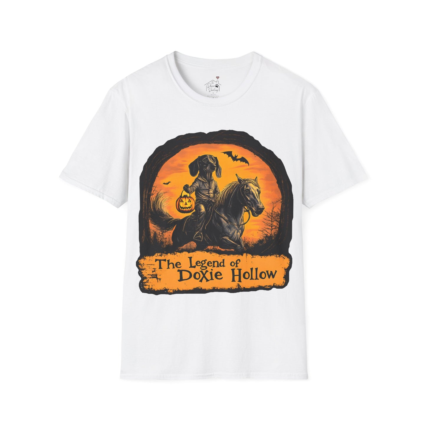 "Smooth's Hollow" Smooth-Haired Dachshund Halloween Unisex Softstyle T-Shirt