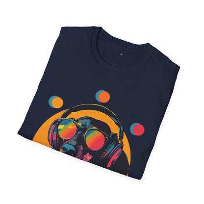 "Groove On" Black & Tan Smooth-Haired Dachshund Unisex Softstyle T-Shirt