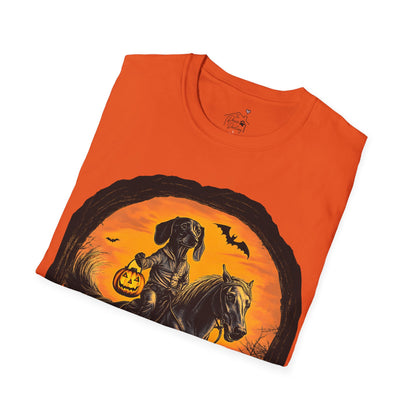 "Smooth's Hollow" Smooth-Haired Dachshund Halloween Unisex Softstyle T-Shirt