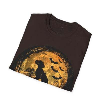 "Moon Child" wire-Haired Dachshund Halloween Unisex Softstyle T-Shirt