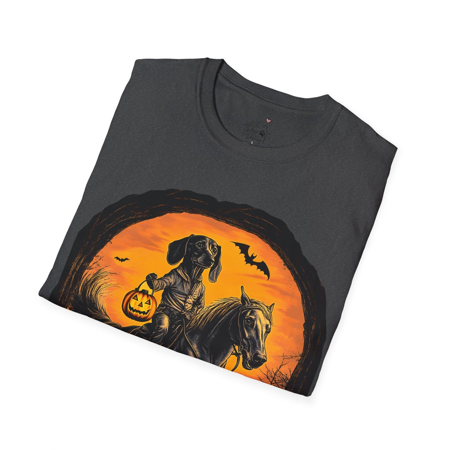 "Smooth's Hollow" Smooth-Haired Dachshund Halloween Unisex Softstyle T-Shirt