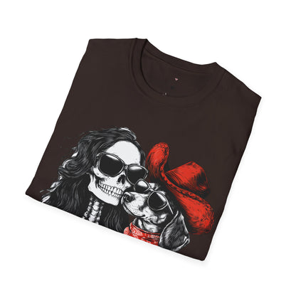 "Smooth Soulmates" Smooth-Haired Dachshund Halloween Unisex Softstyle T-Shirt