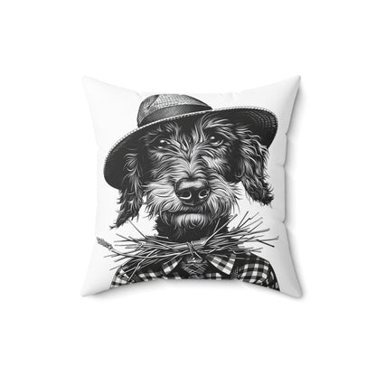 #18 Autumn Inspired Wire-Haired Dachshund Throw Pillow