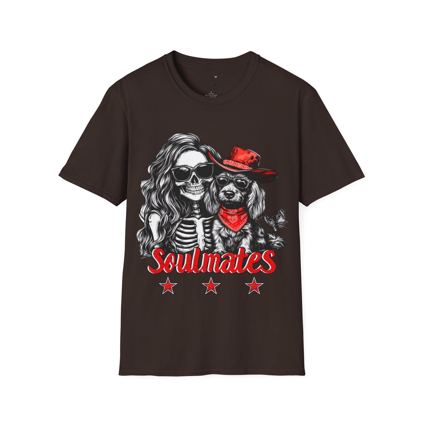 "Wired Soulmates" Wire-Haired Dachshund Halloween Unisex Softstyle T-Shirt