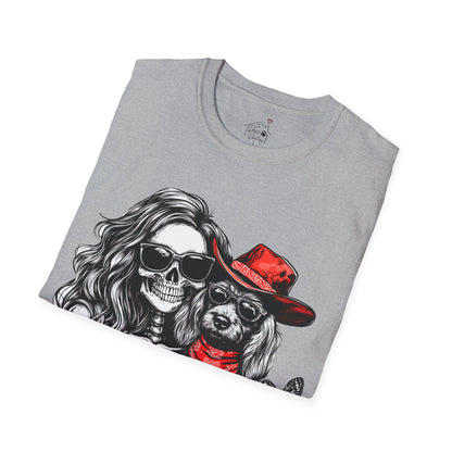 "Wired Soulmates" Wire-Haired Dachshund Halloween Unisex Softstyle T-Shirt