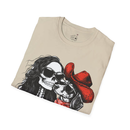 "Smooth Soulmates" Smooth-Haired Dachshund Halloween Unisex Softstyle T-Shirt