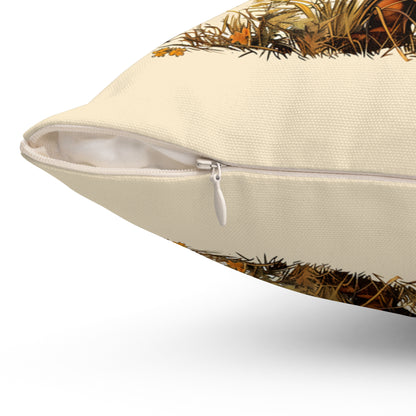 #16 Autumn Inspired Black & Tan Long-Haired Dachshund Throw Pillow