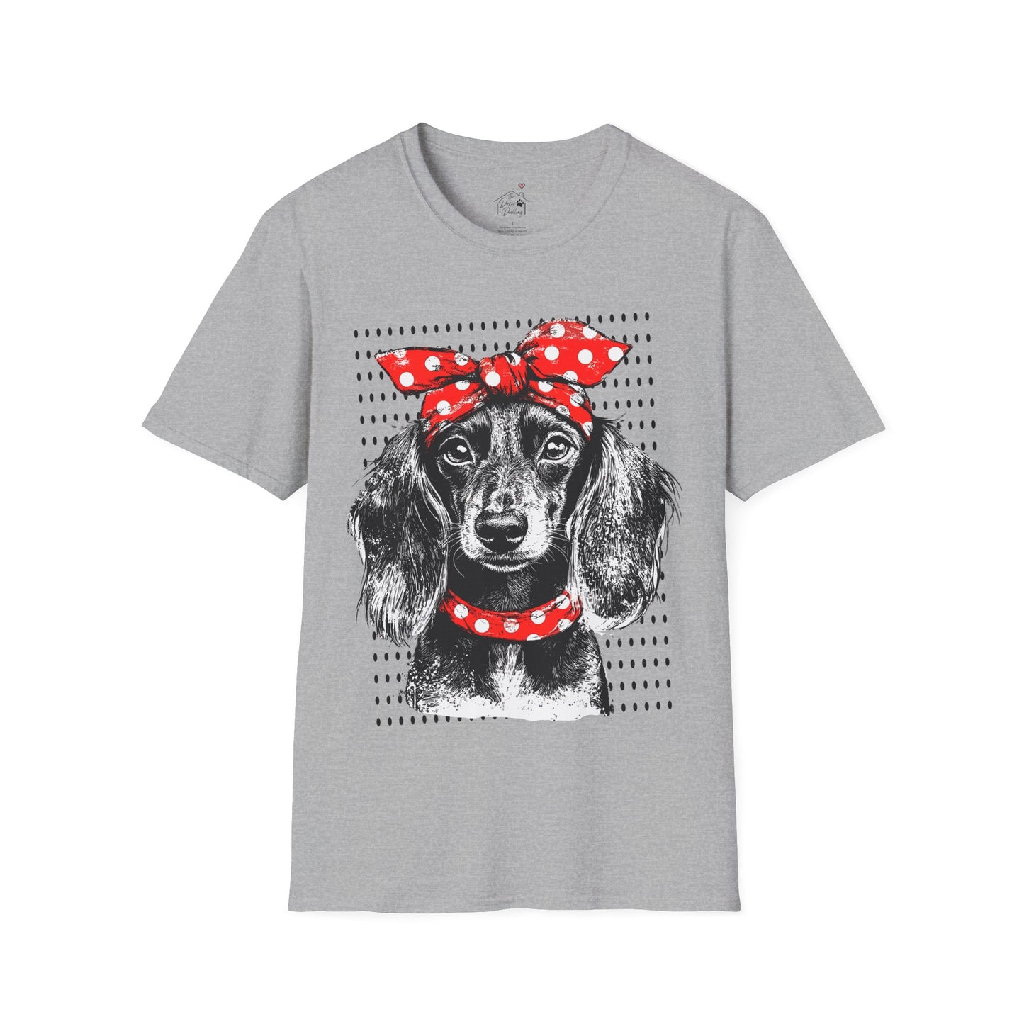 "Riveter" Long-Haired Dachshund Unisex Softstyle T-Shirt