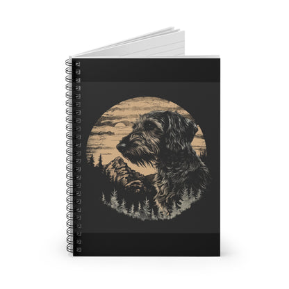 "Clouds" Wire-Haired Dachshund Ruled Line Spiral Notebook
