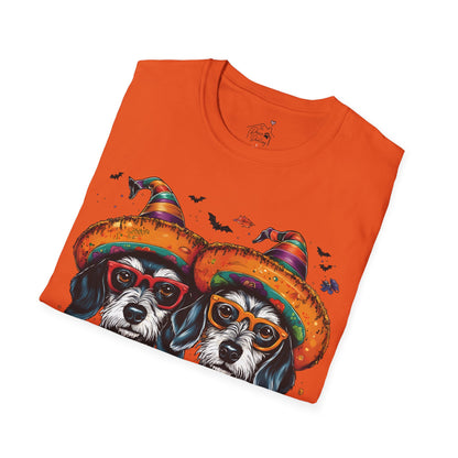 "Confetti" Wire-Haired Dachshund Halloween Unisex Softstyle T-Shirt