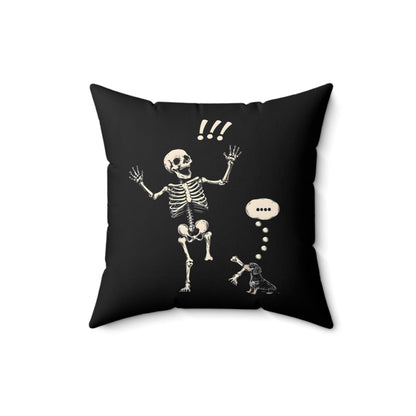 "Aughh!" Smooth-Haired Dachshund Square Throw Pillow